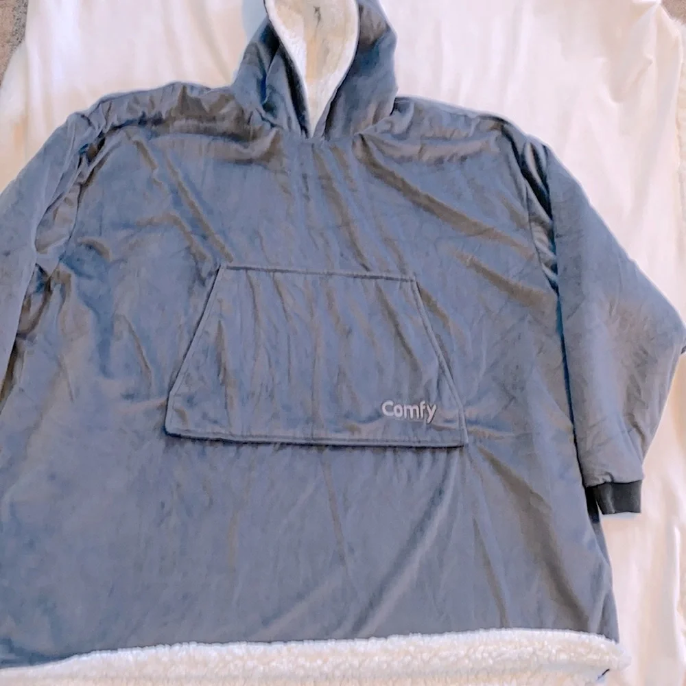 THE COMFY Original | Sherpa Lined Microfiber Fleece‎ Wearable Blanket,Oversized
